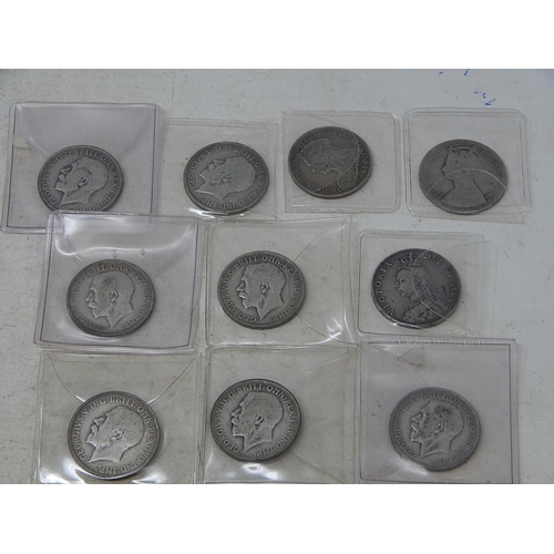 239 - 10 x Pre-1920 .925 Silver Florins