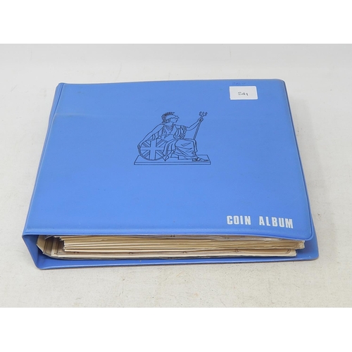 241 - A Blue coin album full of jettons/tokens