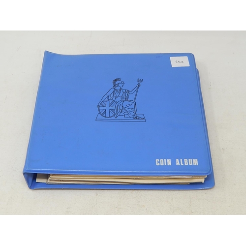 242 - a blue collectors album full of jettons/tokens