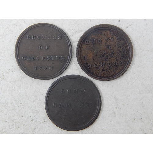 249 - 3 x Kirk Copper Medallions