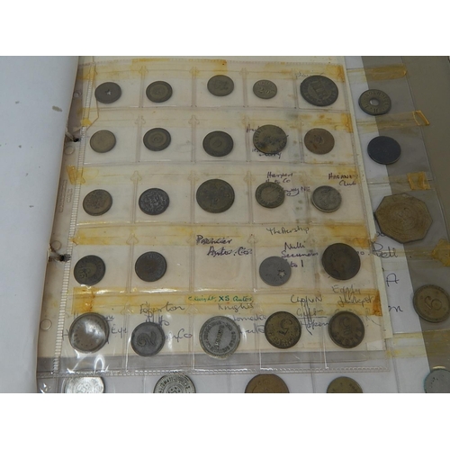 250 - Massive collection of amusement machine tokens in album (100s)