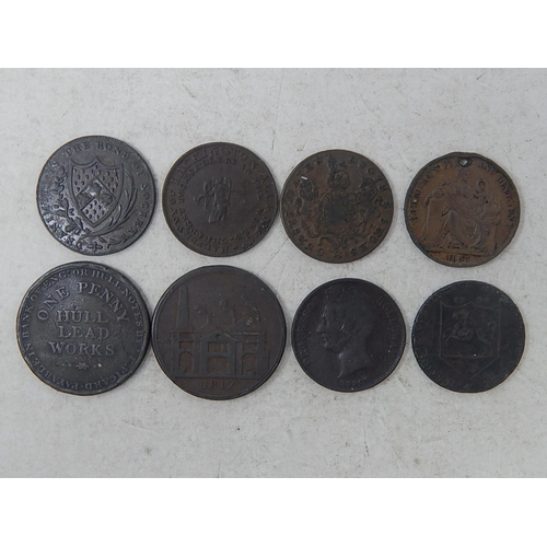 256 - Holloway Halfpenny (2); Hull 1812 (2); Sussex Halfpenny;1794; Middlesex Guests 1795 Rare; Kent 1796;... 