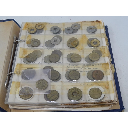 270 - vintage album containing large selection of tokens, jettons