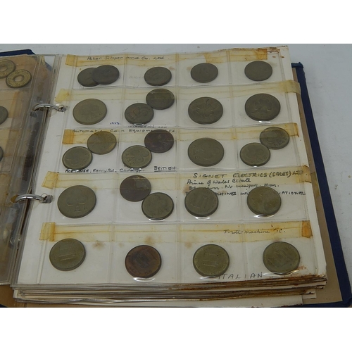 270 - vintage album containing large selection of tokens, jettons