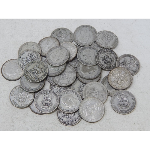 272 - 40 x Pre-1947 Silver Shillings