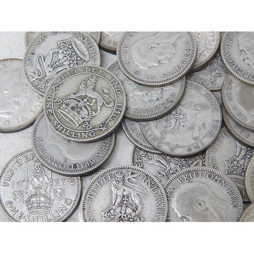 272 - 40 x Pre-1947 Silver Shillings