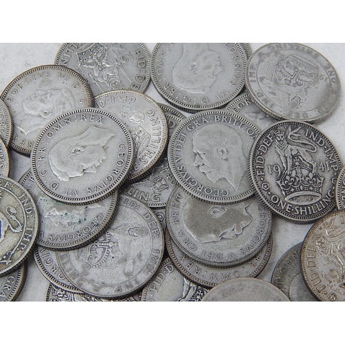 272 - 40 x Pre-1947 Silver Shillings