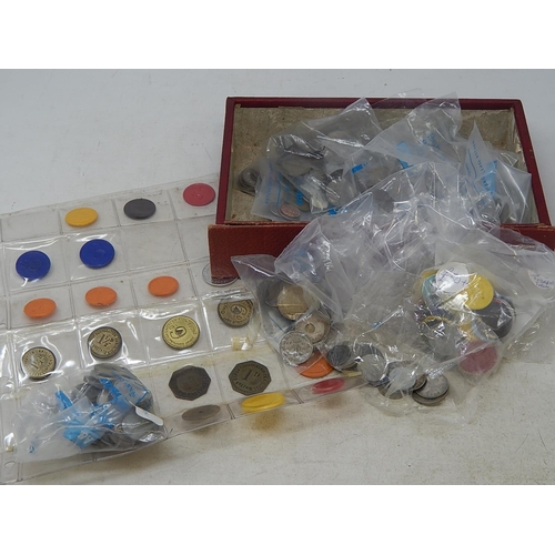 274 - Box of world coins, tokens, etc