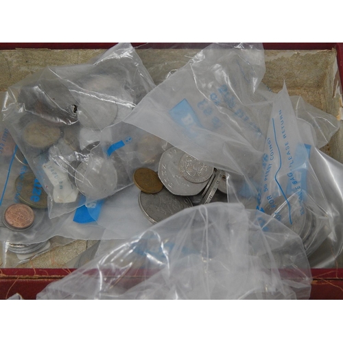 274 - Box of world coins, tokens, etc