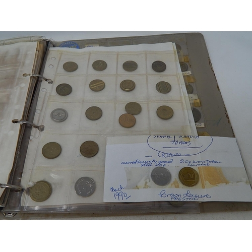 283 - Huge album of tokens, medallions etc many written up and identified