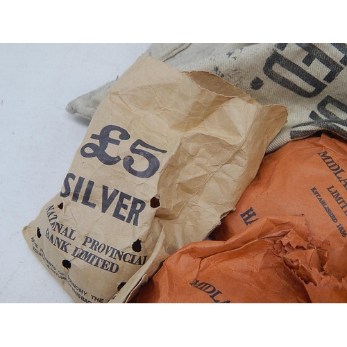 285 - Vintage Barclays Bank sack full of coins in bags