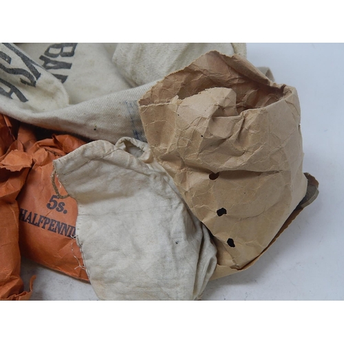 285 - Vintage Barclays Bank sack full of coins in bags