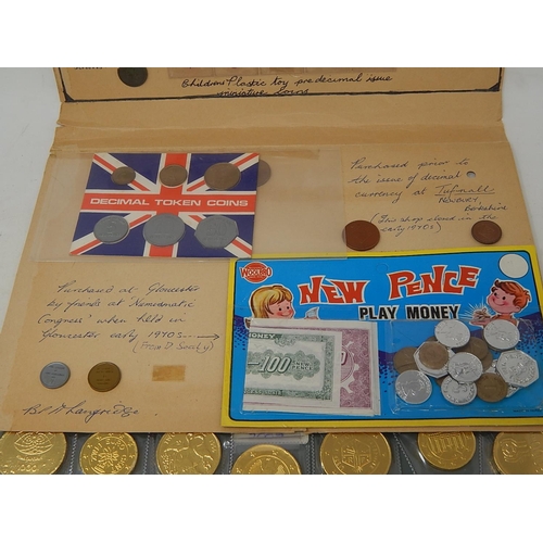 286 - Collection of 'Toy Coins' in 2 Fiolders