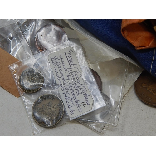 296 - 2 vintage bank bags full of coins