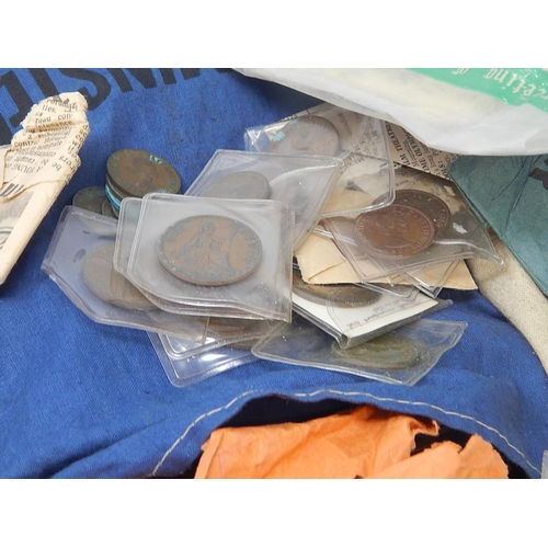 296 - 2 vintage bank bags full of coins