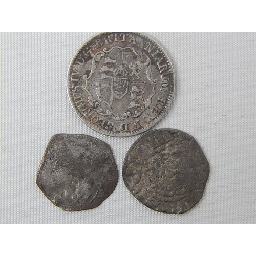 325 - Charles I Silver Penny; Henry III Silver Penny; George IV 1822 Anchor Money