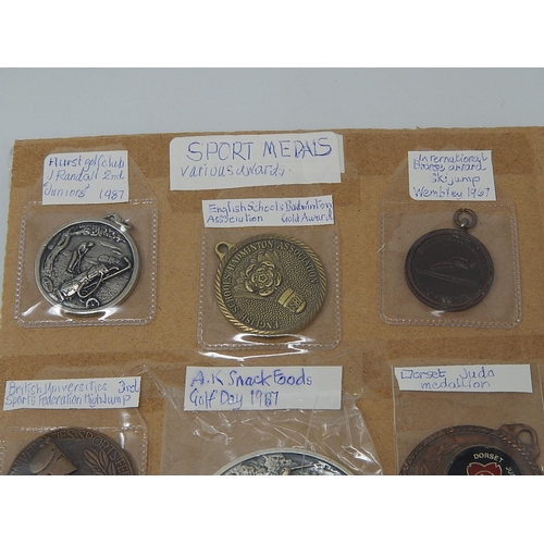 331 - 9 x Sports medallions