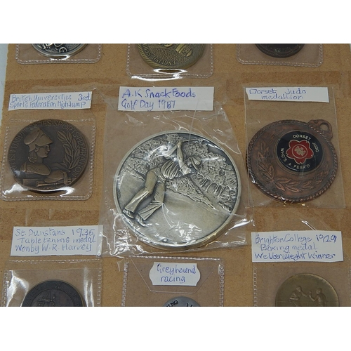 331 - 9 x Sports medallions