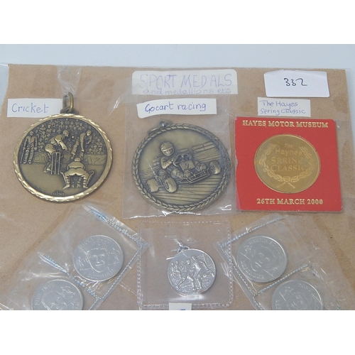 332 - 13 x Sports Medallions