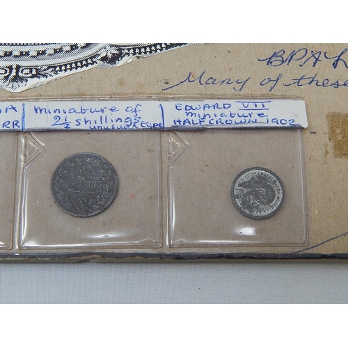 337 - Early Victorian coins on card (23)