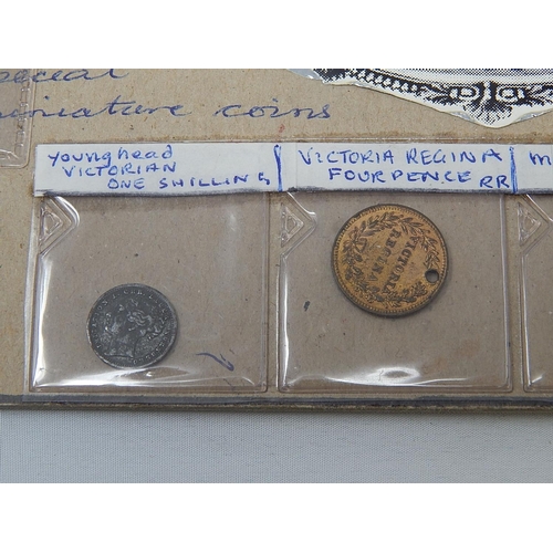 337 - Early Victorian coins on card (23)