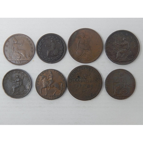 339 - 1792 Coventry Halfpenny; Britannia Token; 1807 Penny, 1806 Halfpenny, 1826 Penny, 1860 Victorian Pen... 