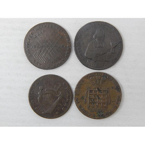 353 - Williams London Middlesex Token 1795; Sheffield 1791; Hampshire/Southampton halfpenny, very rare not... 