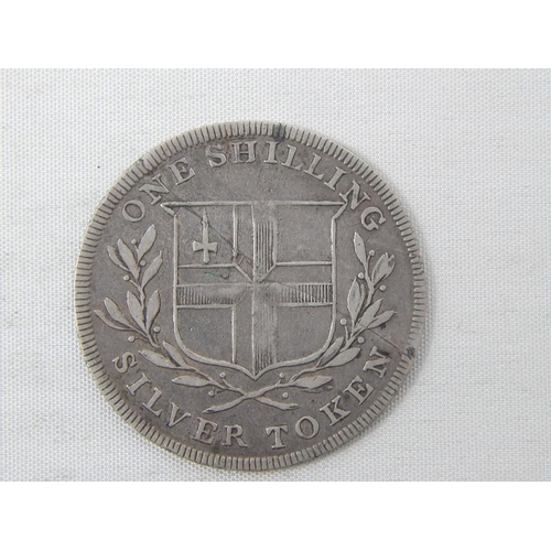 356 - Charing Cross Silver One Shilling Token Very Fine or better