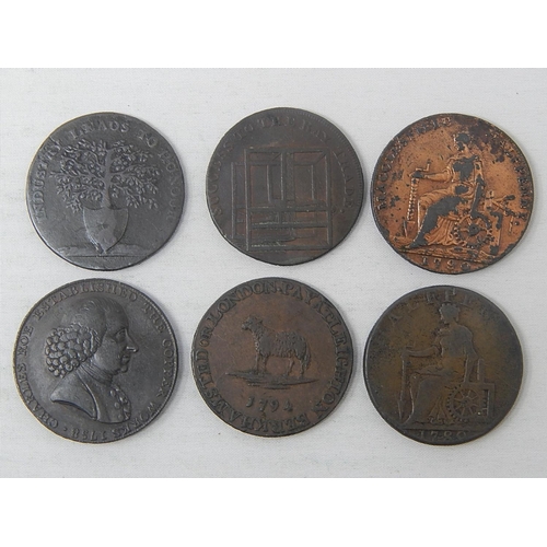 357 - 1790 Macclesfield Tokens(2); 1794 Lace Manufacturing; 1780 Macclesfield; J Morse Token; 1794 Hay tra... 