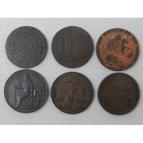 357 - 1790 Macclesfield Tokens(2); 1794 Lace Manufacturing; 1780 Macclesfield; J Morse Token; 1794 Hay tra... 