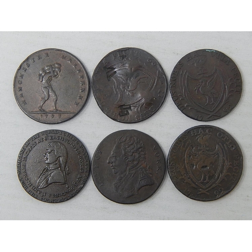 359 - 1793 Manchester Token; 1792 Liverpool Tokens(3); Medicine Token; City of York Token; varying states ... 