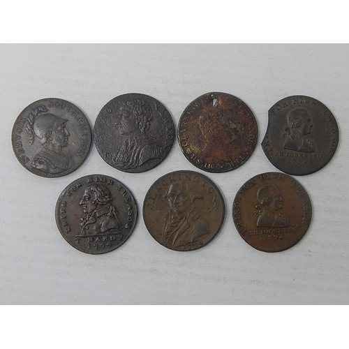 362 - 1791 Halfpenny Token; Manchester Halfpenny; 1794 Ackington Token; 1794 Tried for High Treason tokens... 