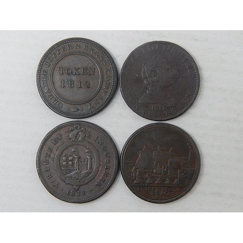 373 - Penny Tokens 1811 Bolton; 1812 Cheadle Copper and Brass Company; 1811 Staffordshire; 1811 Bristol an... 