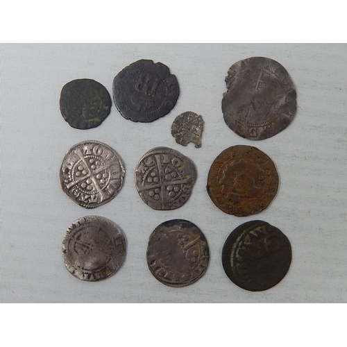 340 - Edward I Silver 1d; Edward III Silver 1d (2); Elizabeth 1 6d; Charles I 1d; other misc hammered hamm... 