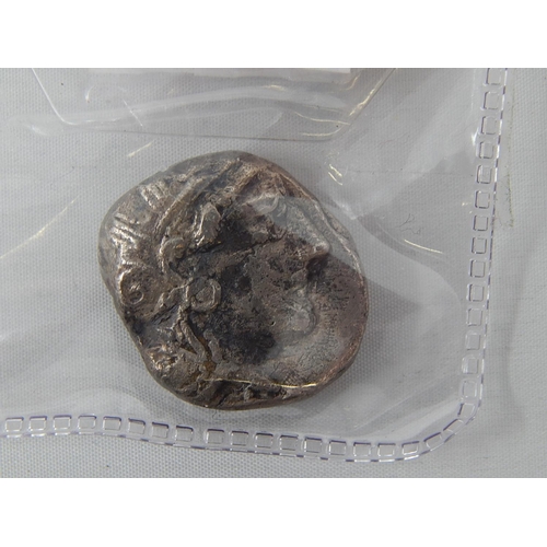 386 - Athens Silver coin identified in vintage holder
Fine to Very Fine