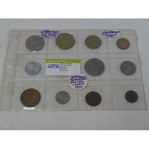 396 - Selection of coins inc Silver on 4 album pages