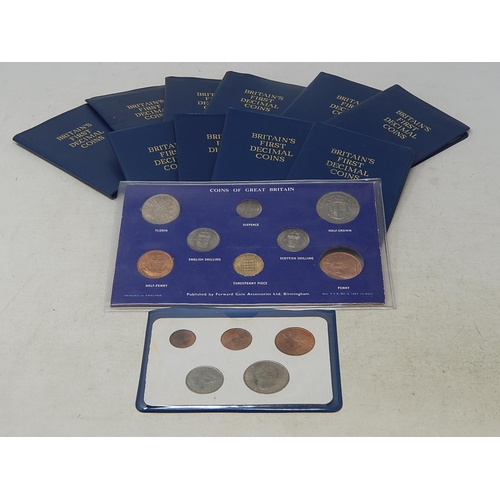 416 - Britain's First Decimal sets(10); Isle of Man Decimal Set; 1964 Year Set