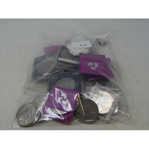 424 - Bag of Commemorative Crowns, Halfcrowns