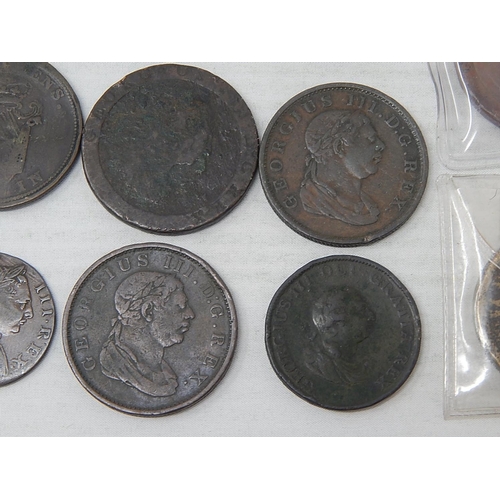 442 - A large collection of early George III Coinage; includes 1749 Copper Farthing; 1717 and 1718 Copper ... 