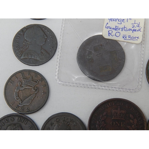 442 - A large collection of early George III Coinage; includes 1749 Copper Farthing; 1717 and 1718 Copper ... 