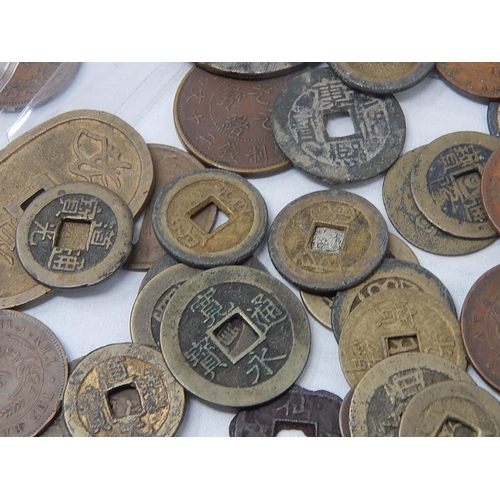 443 - Selection of Chinese and Japanese early coins