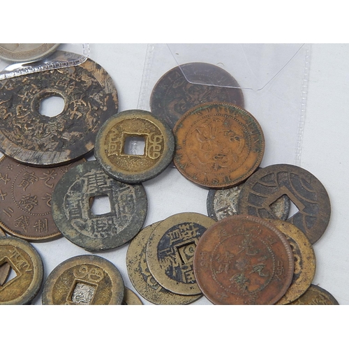 443 - Selection of Chinese and Japanese early coins