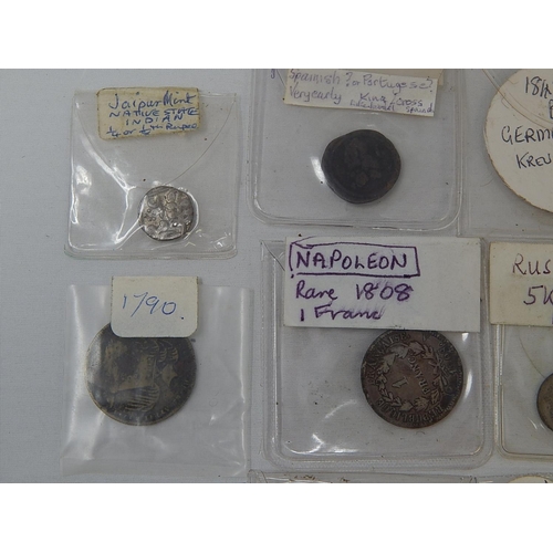 444 - Superb selection of Foreign early coinage inc Australia etc, Middx Token Palestine One Mil 1940; Jai... 