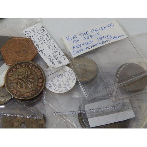 470 - Large collection of early tokens, jettons, passes, Communion Tokens etc