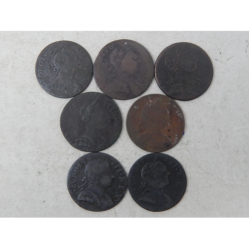 475 - Collection of 7 x George III Evasion Halfpennies,