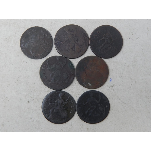 475 - Collection of 7 x George III Evasion Halfpennies,