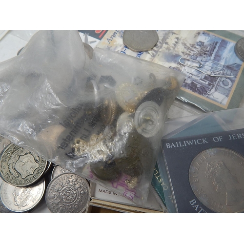 478 - 4 x Decimal coin sets; D Day landing 50p in wallet; Medallion in case; various coins in a tin; colle... 