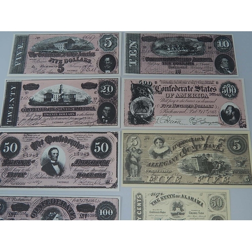 113 - A large collection of USA facsimile printing banknotes, interesting