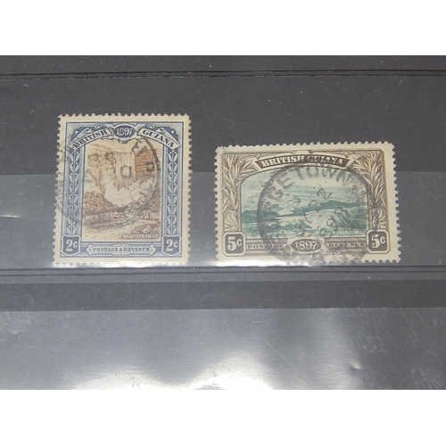 252 - Collection of early World stamps inc Belgium, Trinidad & Tobago, British Guiana, Portugal inc ovepri... 