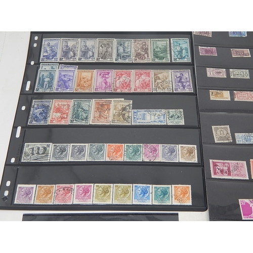 252 - Collection of early World stamps inc Belgium, Trinidad & Tobago, British Guiana, Portugal inc ovepri... 